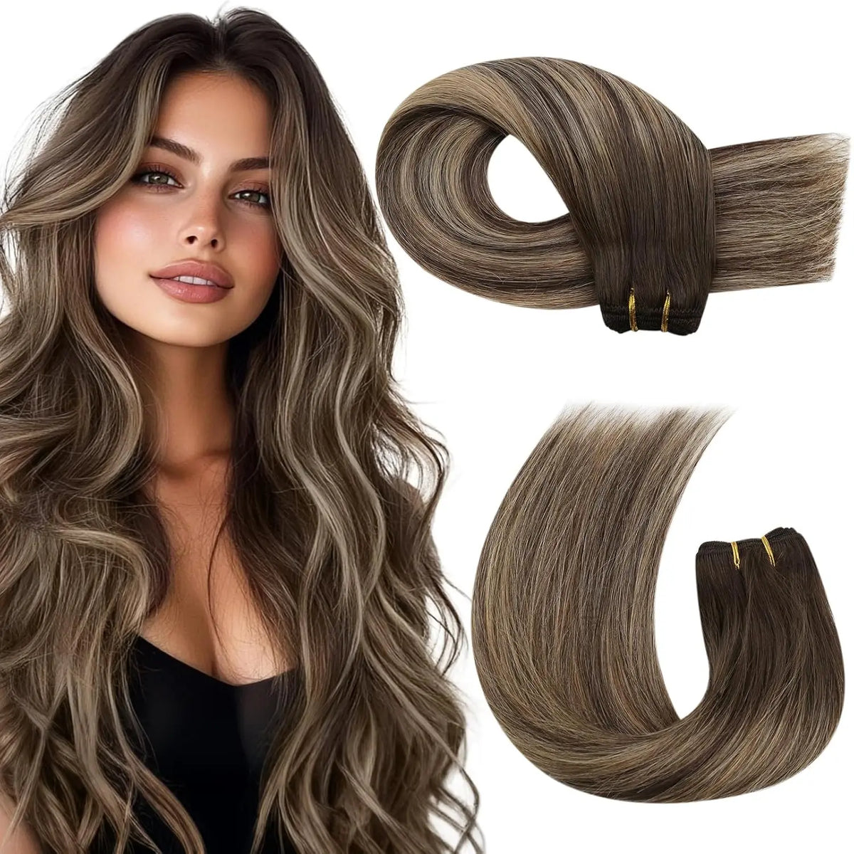 Brazilian Human Hair Wefts, Machine Weft Remy Straight Sew-In Bundles 100g
