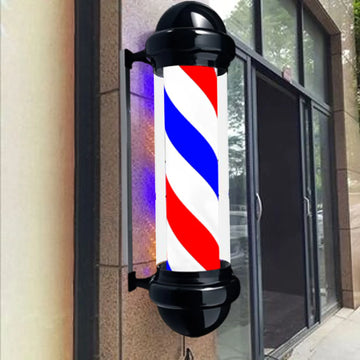 20W Barber Pole Light Traditional Hair Salon Open Sign Classic Hairdressing Rainproof