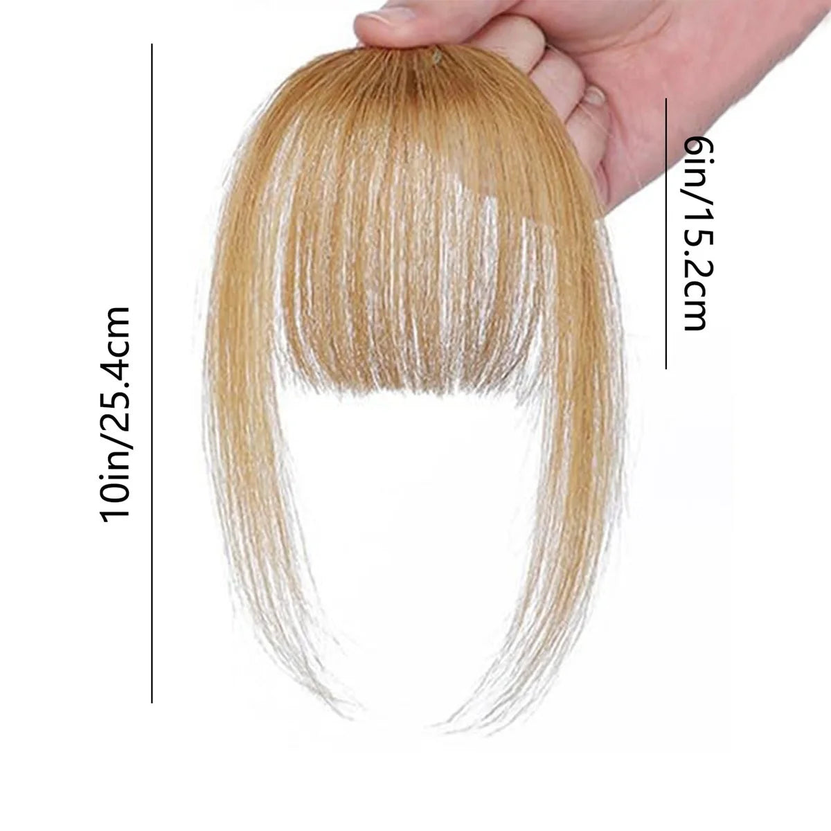 Wispy Curtain Bangs, 100% Human Hair Light French Air Temples Clip in