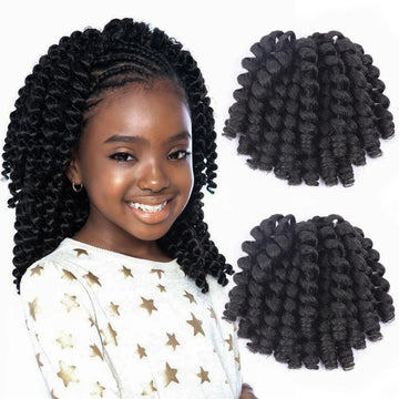 Synthetic Ombre Jumpy Wand Curl Crochet Braids Jamaican Bounce For Africa Braiding Hair Extensions Pre-Twisted