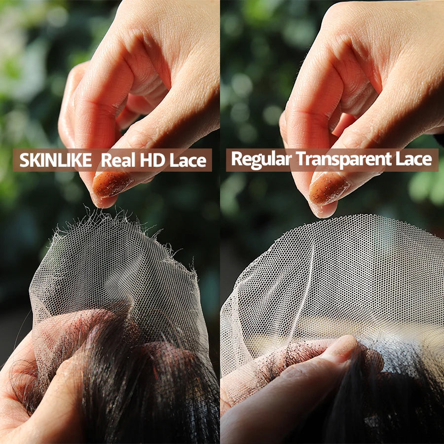 Straight Human Hair 13x6 HD Lace Frontal Wig, 250% Density, Melt Skin