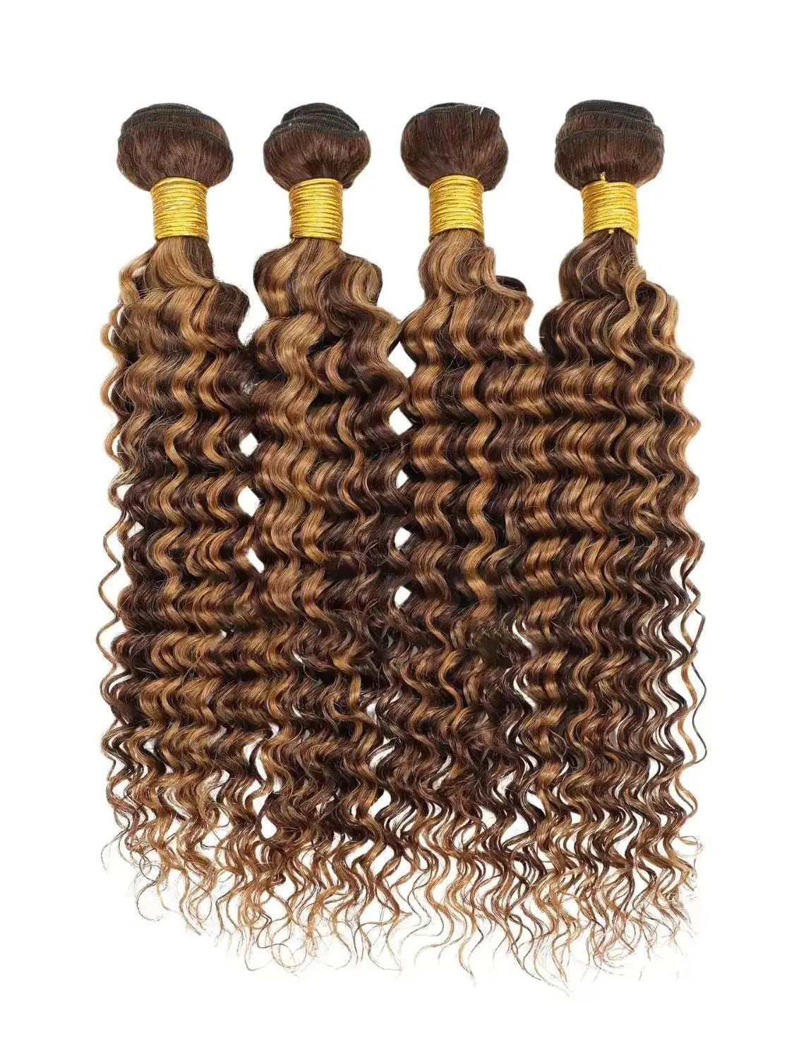 4/27 Highlight Curly Brazilian Hair Weaves Bundles Frontal, 13x4 Lace Closure Deep