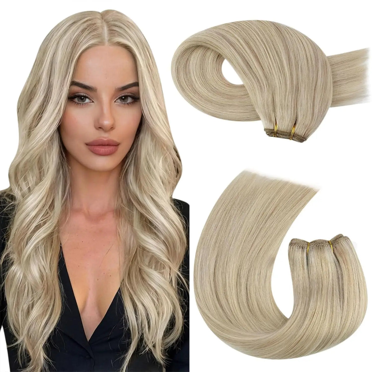 Brazilian Human Hair Wefts, Machine Weft Remy Straight Sew-In Bundles 100g