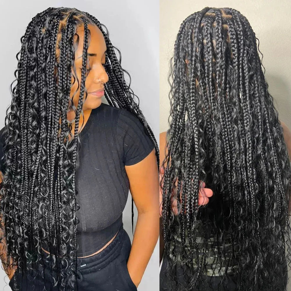 Human Braiding Hair Boho Braids Bulk Deep Wave Curly No Weft Brazilian