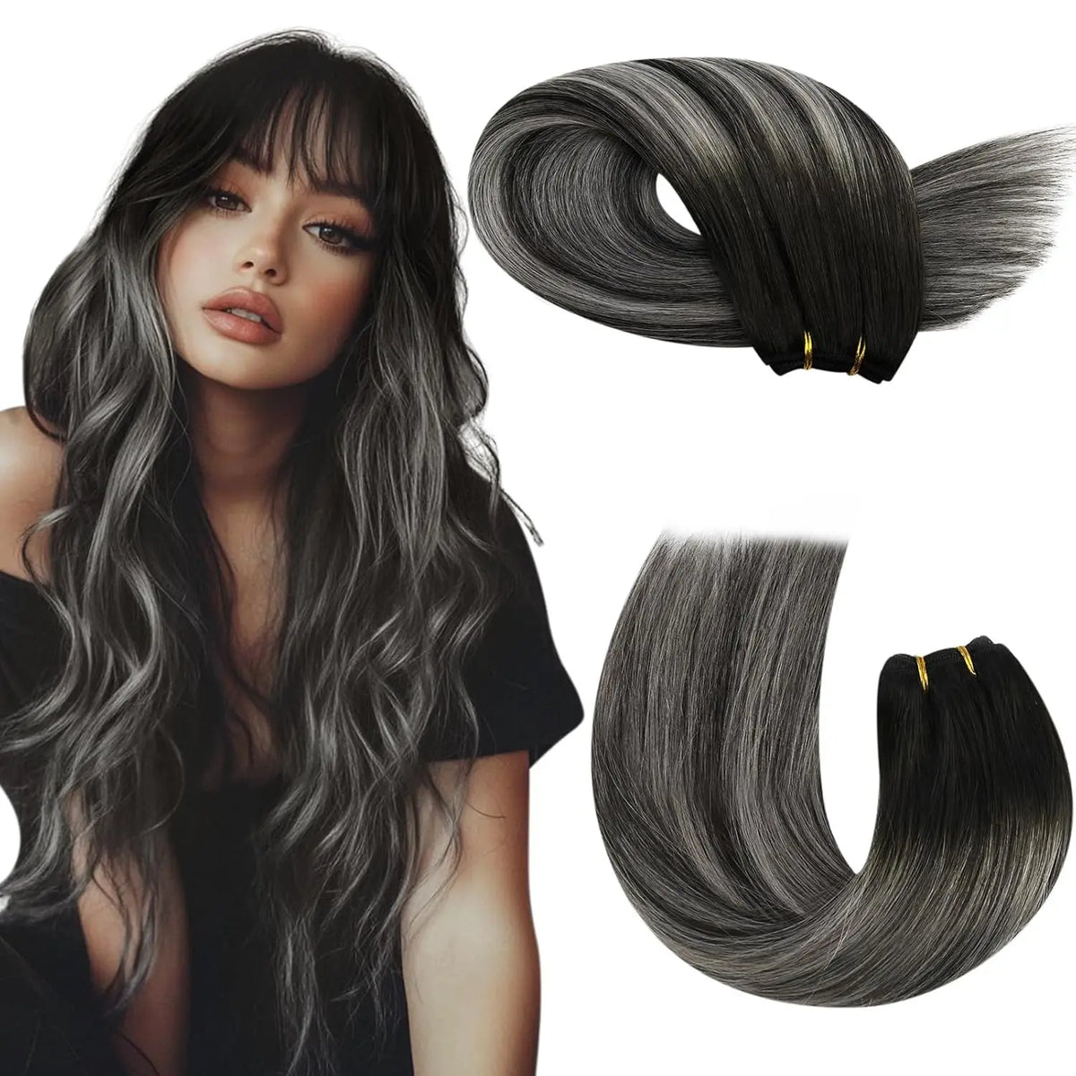 Brazilian Human Hair Wefts, Machine Weft Remy Straight Sew-In Bundles 100g