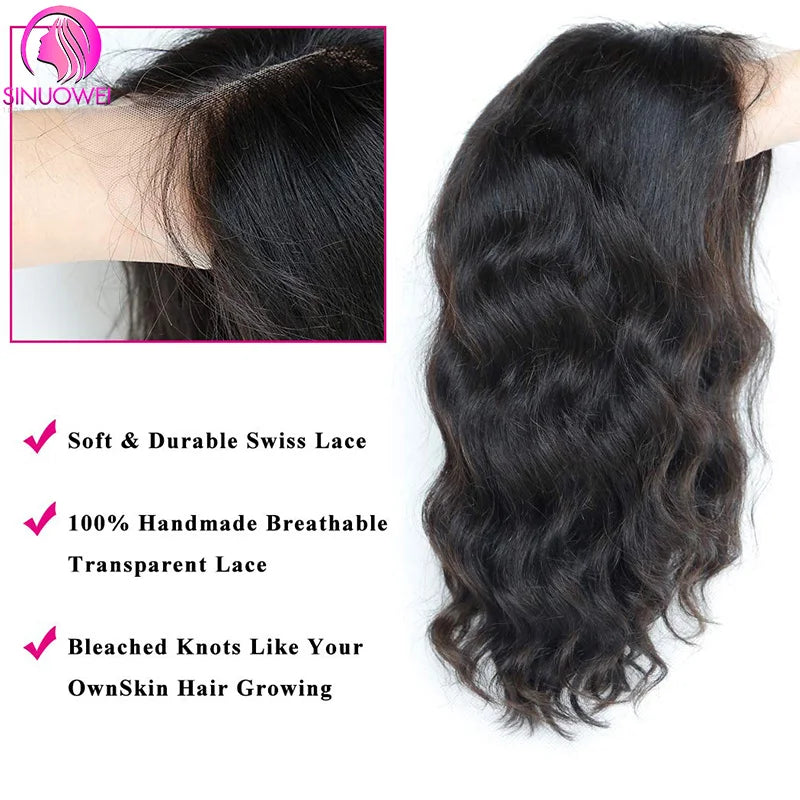 Body Wave Short Bob Wigs Human Hair, 13x4 Transparent Lace Front Brazilian