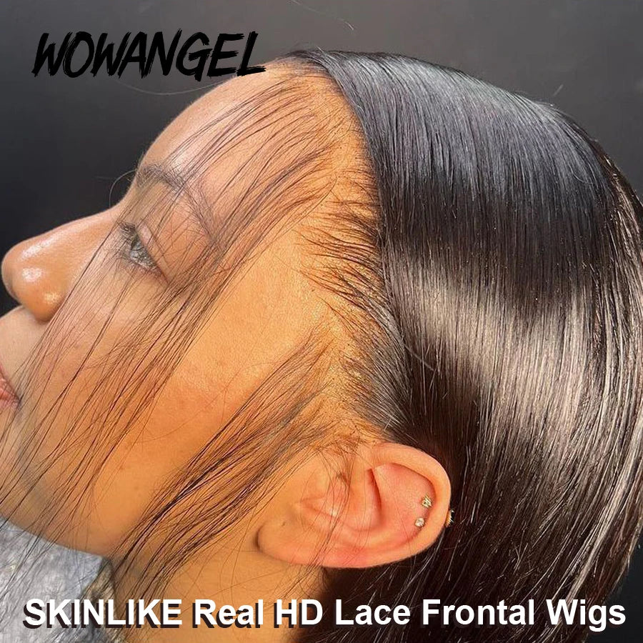 Straight Human Hair 13x6 HD Lace Frontal Wig, 250% Density, Melt Skin