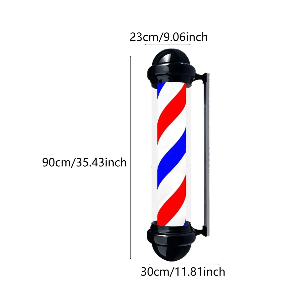 20W Barber Pole Light Traditional Hair Salon Open Sign Classic Hairdressing Rainproof