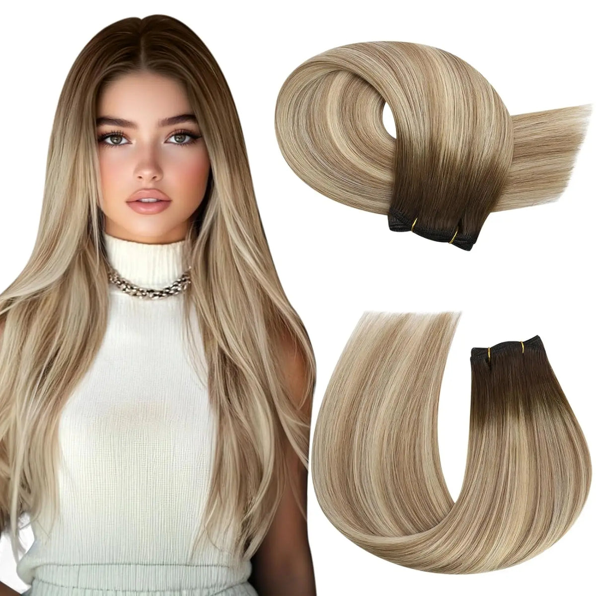 Brazilian Human Hair Wefts, Machine Weft Remy Straight Sew-In Bundles 100g