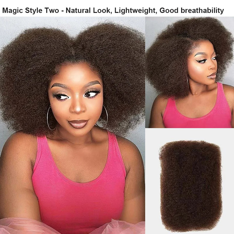 Remy Afro Kinky Curly Bulk Human Hair for Braiding, 50g/pc, Natural Colour, No Weft