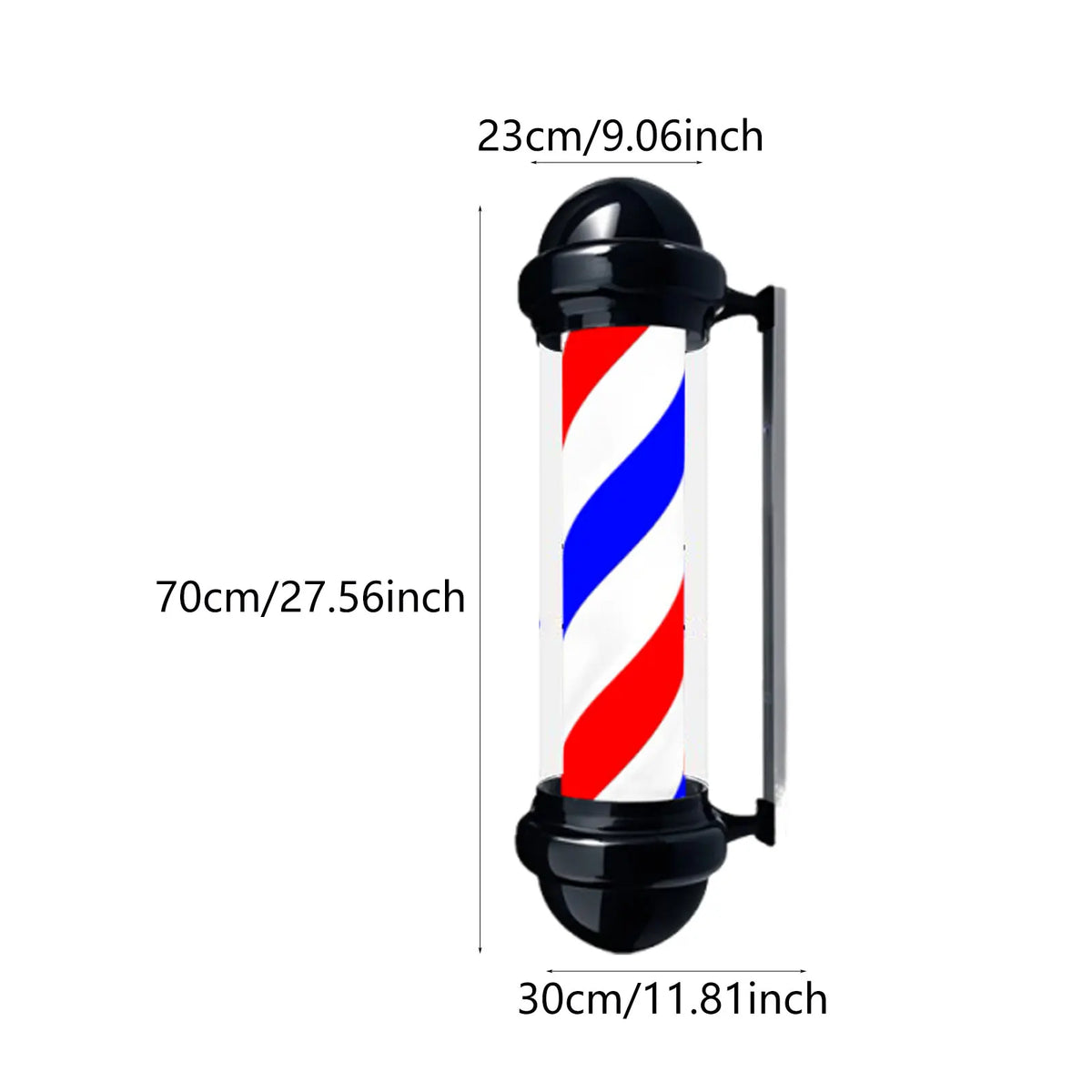 20W Barber Pole Light Traditional Hair Salon Open Sign Classic Hairdressing Rainproof