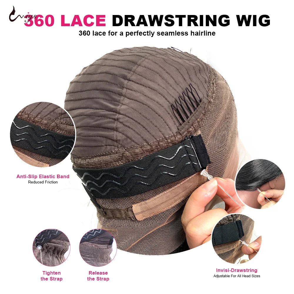 Hidden Invisible Strap Full HD Lace Glueless Wig Straight Chocolate Brown Front