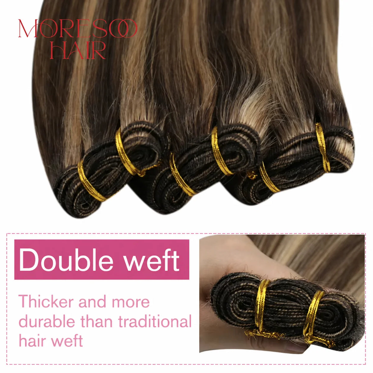 Brazilian Human Hair Wefts, Machine Weft Remy Straight Sew-In Bundles 100g