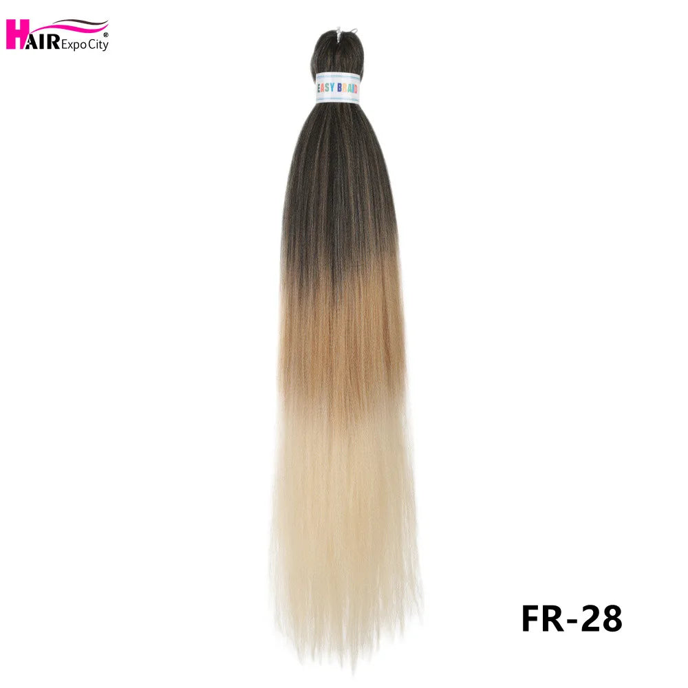 Easy Braids 26Inch Synthetic Jumbo Braids Hair Extensions Ombre Colorful Braiding Hair Pre Stretched