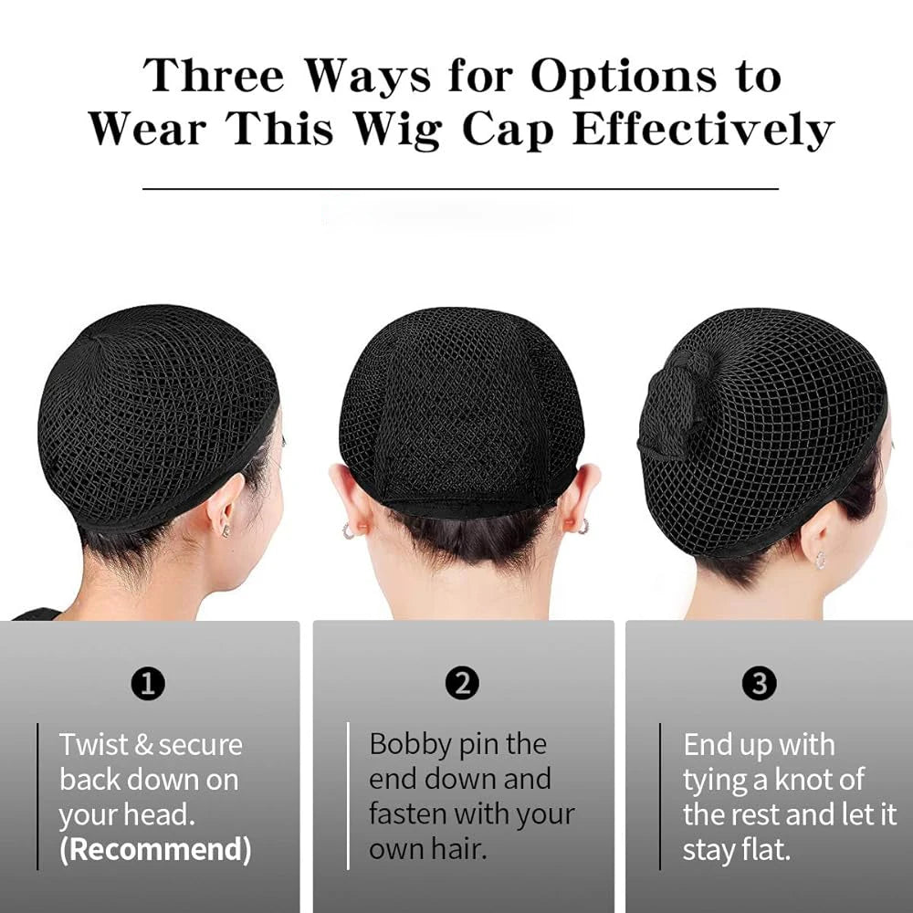 Mesh Wig Cap Long Hair Nets Stretchable Elastic Hairnet Open Ended