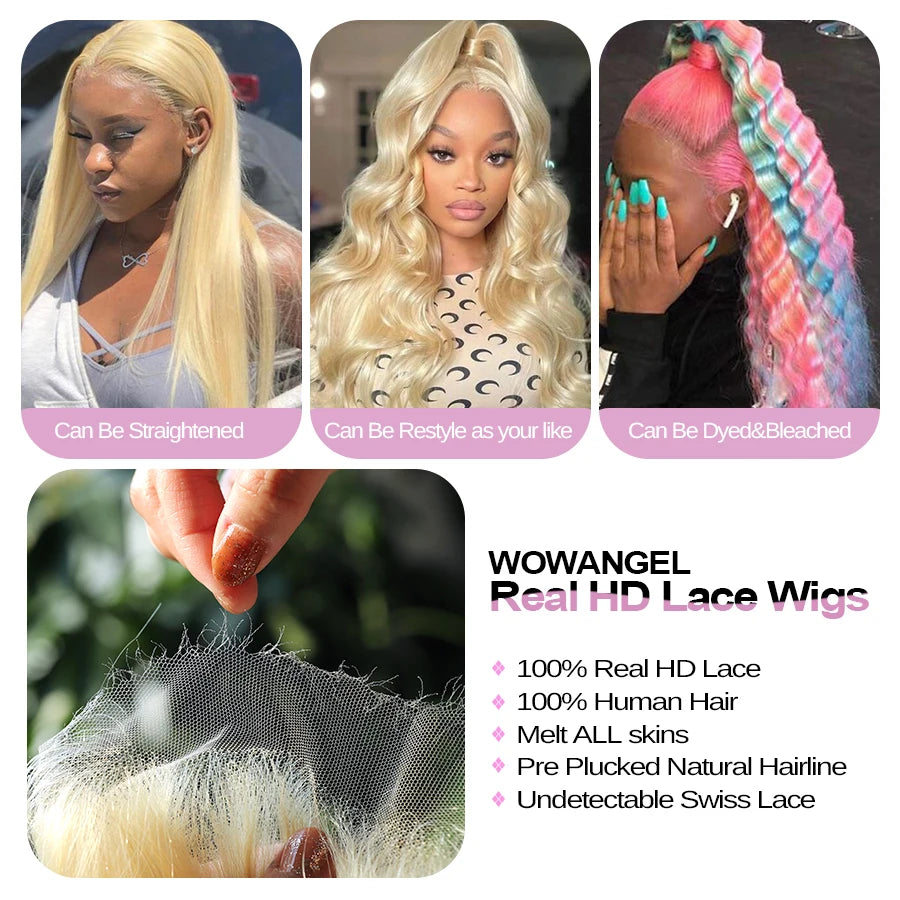 613 HD Lace Frontal Wig, 13x6 Full Front Straight Human Hair Pre