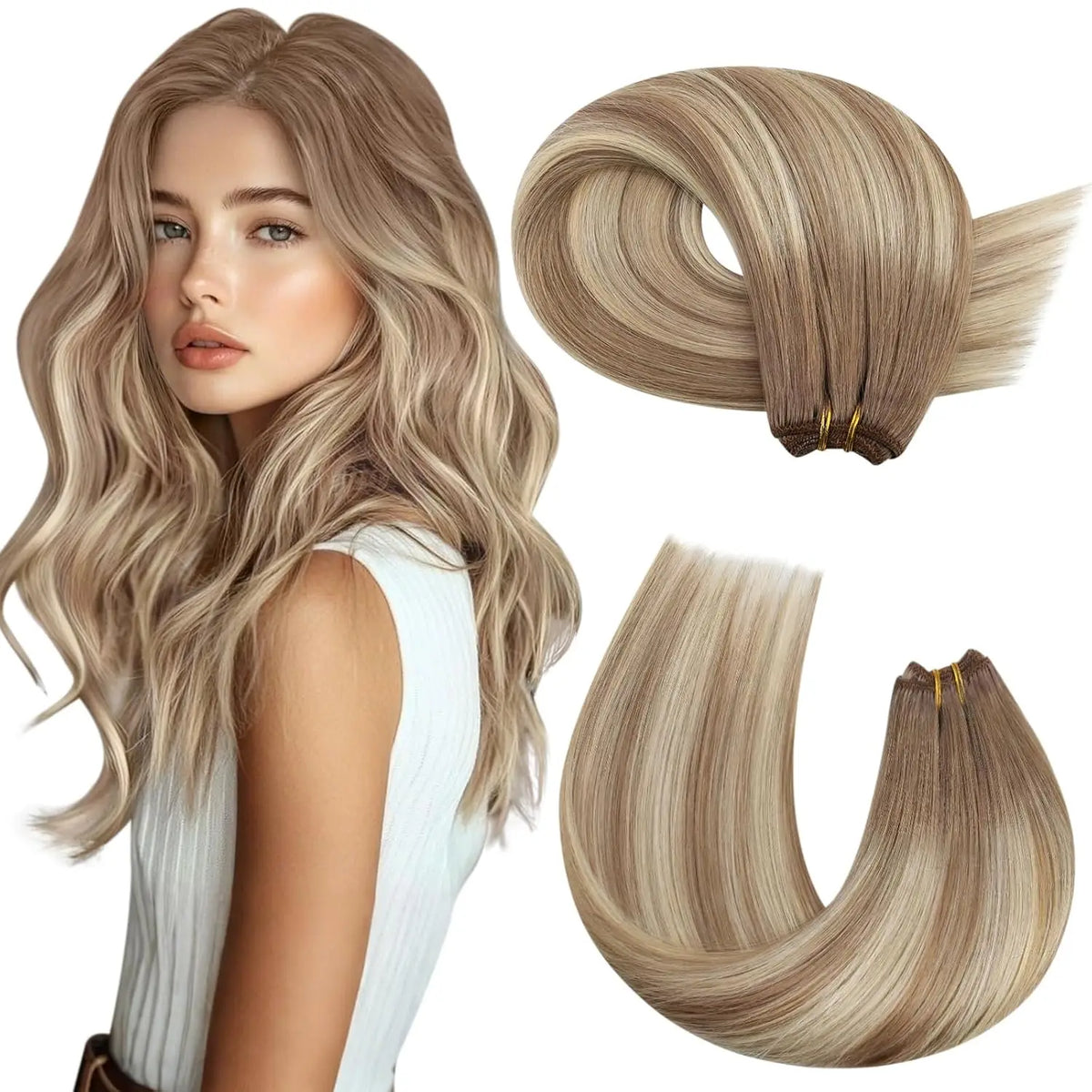Brazilian Human Hair Wefts, Machine Weft Remy Straight Sew-In Bundles 100g
