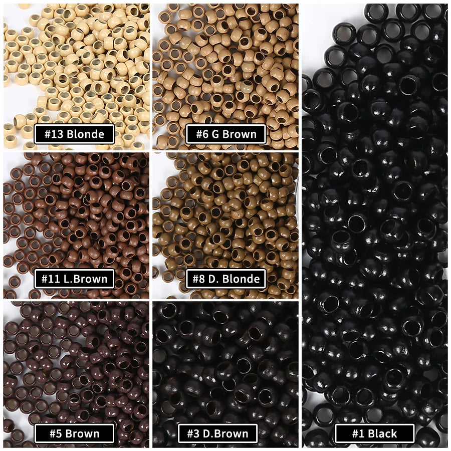 Nano Micro Links Rings Hair Extensions Beads Copper Human 2.5*1.5*2Mm Ring