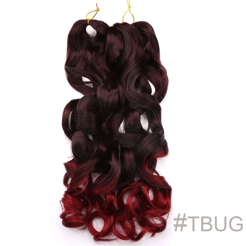 Synthetic Spiral Curls Loose Wave Crochet Hair Braids Pre Stretched Braiding Extensions