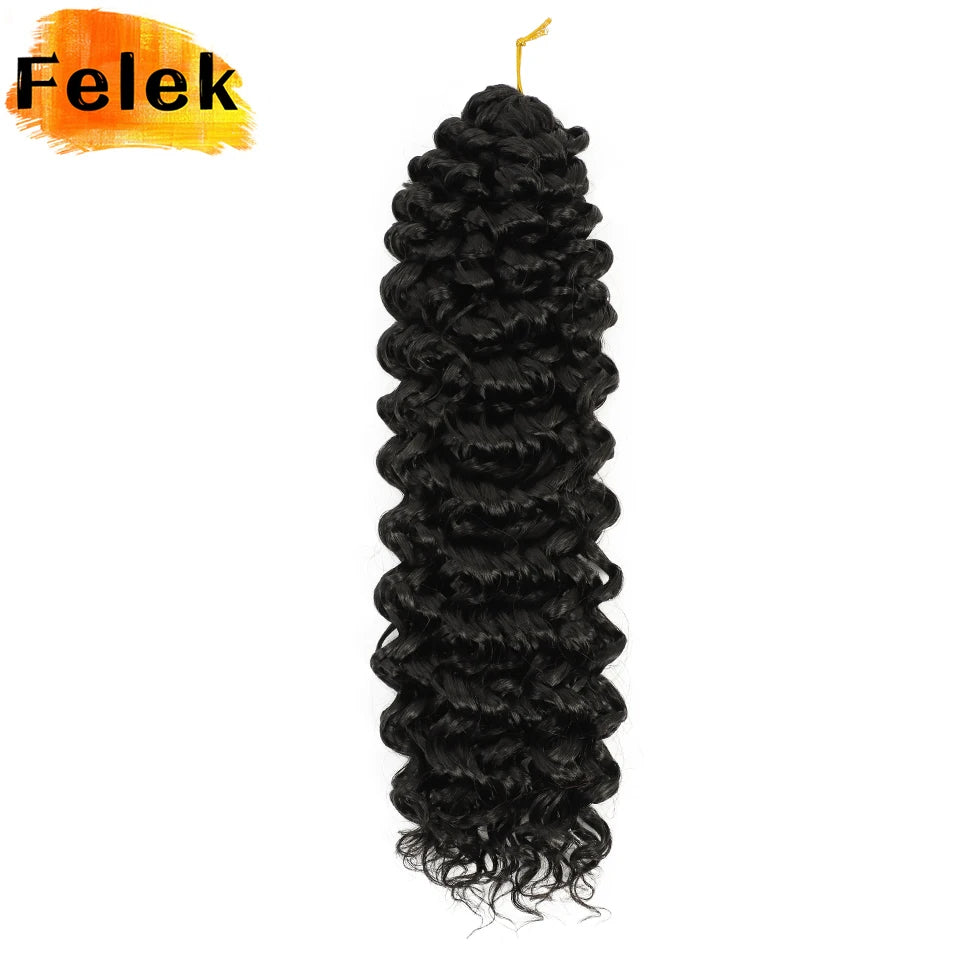 Ocean Wave Braiding Synthetic Hair Extensions Crochet Braids Afro Curls Ombre Mazo