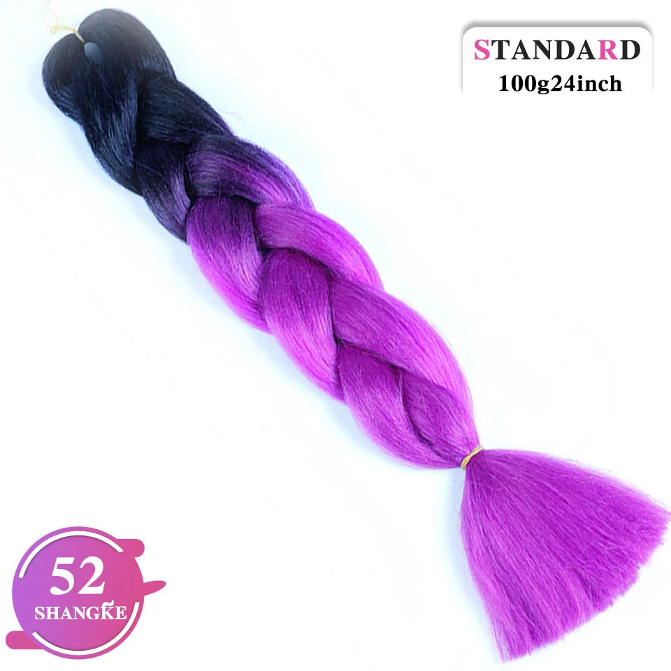 Rainbow Weaving Hair Extensions Synthetic Professional Large Color