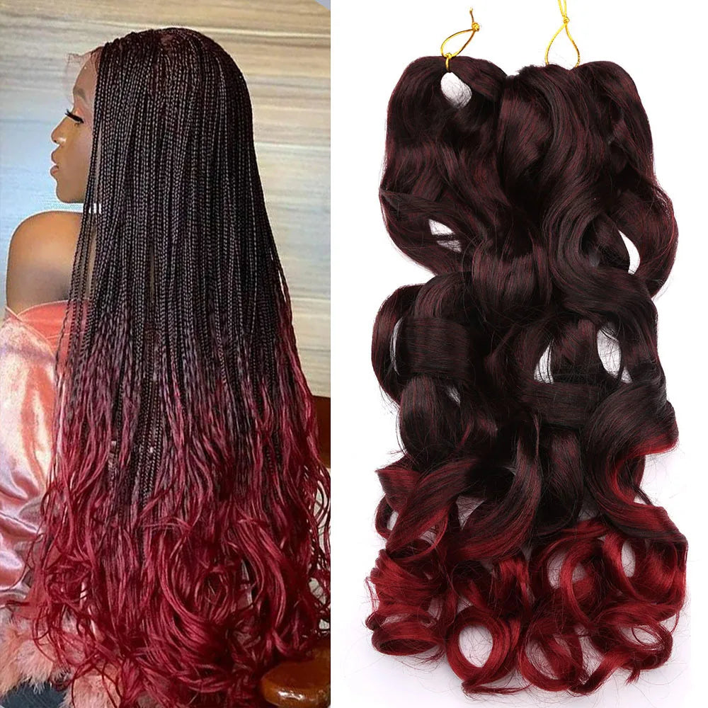 Synthetic Spiral Curls Loose Wave Crochet Hair Braids Pre Stretched Braiding Extensions