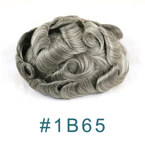 Super Natural Hairline 80Density 0.02mm Ultra Thin Skin Undetectable Vloop Toupee 1b20