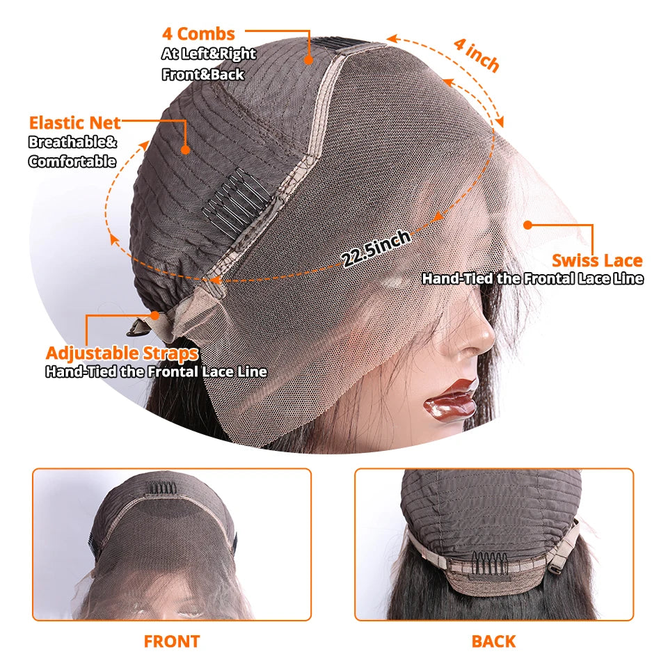 Afro Kinky Curly Human Hair Lace Front Wig — 13x4 Lace, Pre-Plucked