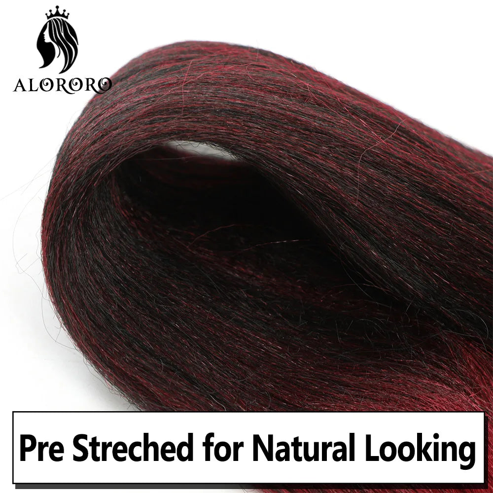 16/20/22/26/30/42 Braiding Hair Pre Stretched Long Boho Knotless Braids Synthetic Box Extension