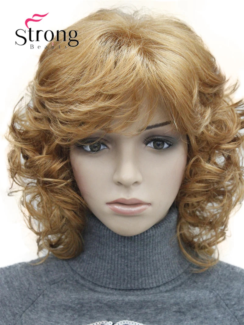 Women's Short Curly Heat Resistant Synthetic Auburn Hair Wigs COLOUR CHOICES