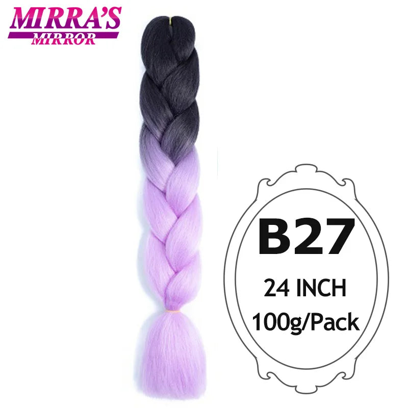 Ombre Jumbo Braiding Hair, Synthetic, 24 Inch, 6-Pack