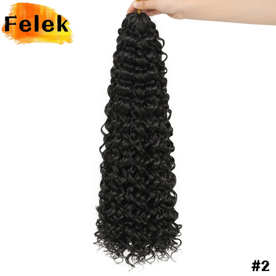 Ocean Wave Braiding Synthetic Hair Extensions Crochet Braids Afro Curls Ombre Mazo