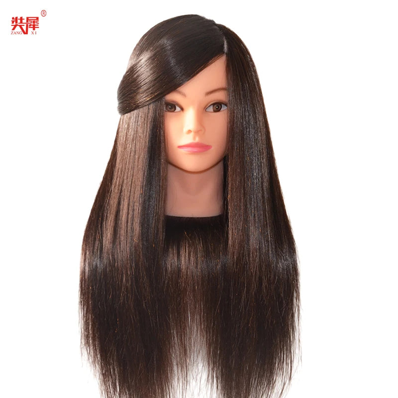 85%Real Hair Doll Head Hairstyle Hairdressing Professional Mannequin Styling To Practice Curl