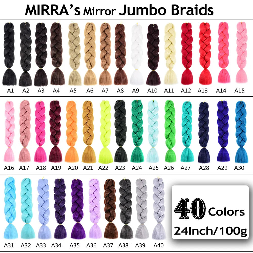Ombre Jumbo Braiding Hair, Synthetic, 24 Inch, 6-Pack