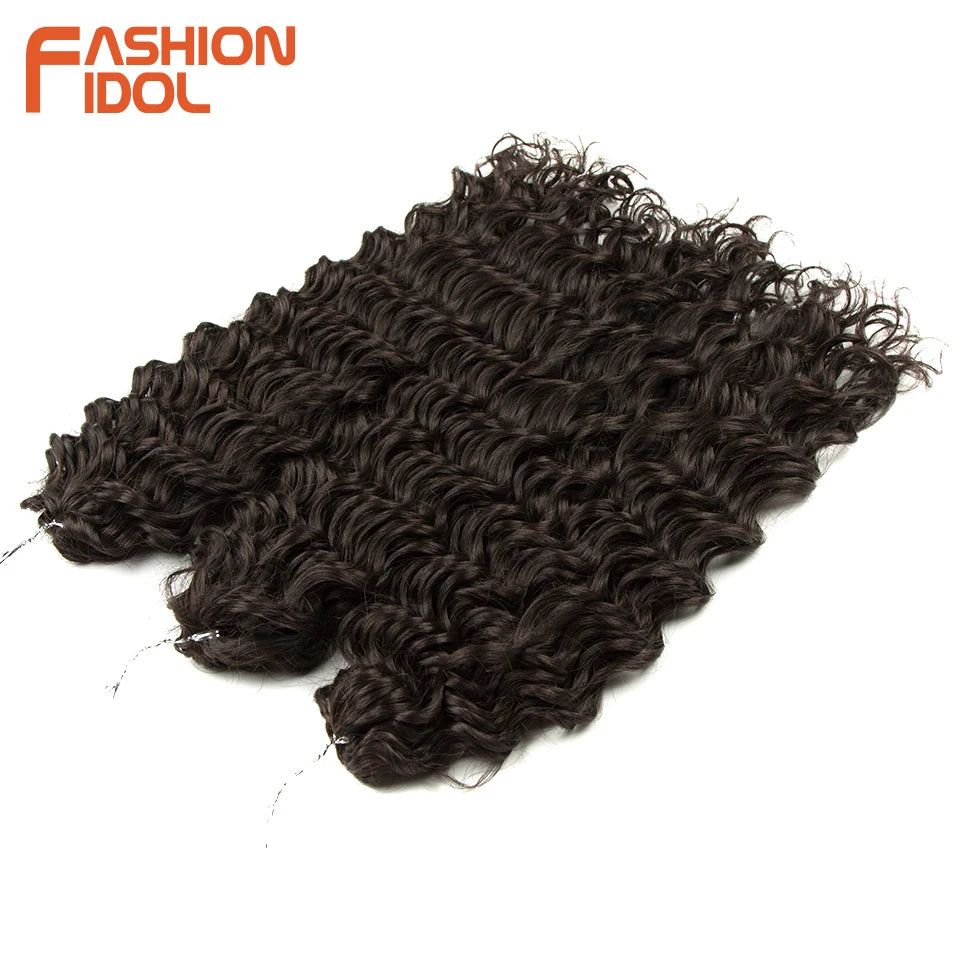 Deep Wavy Twist Synthetic Crochet Braiding Hair, High Temperature Fibre