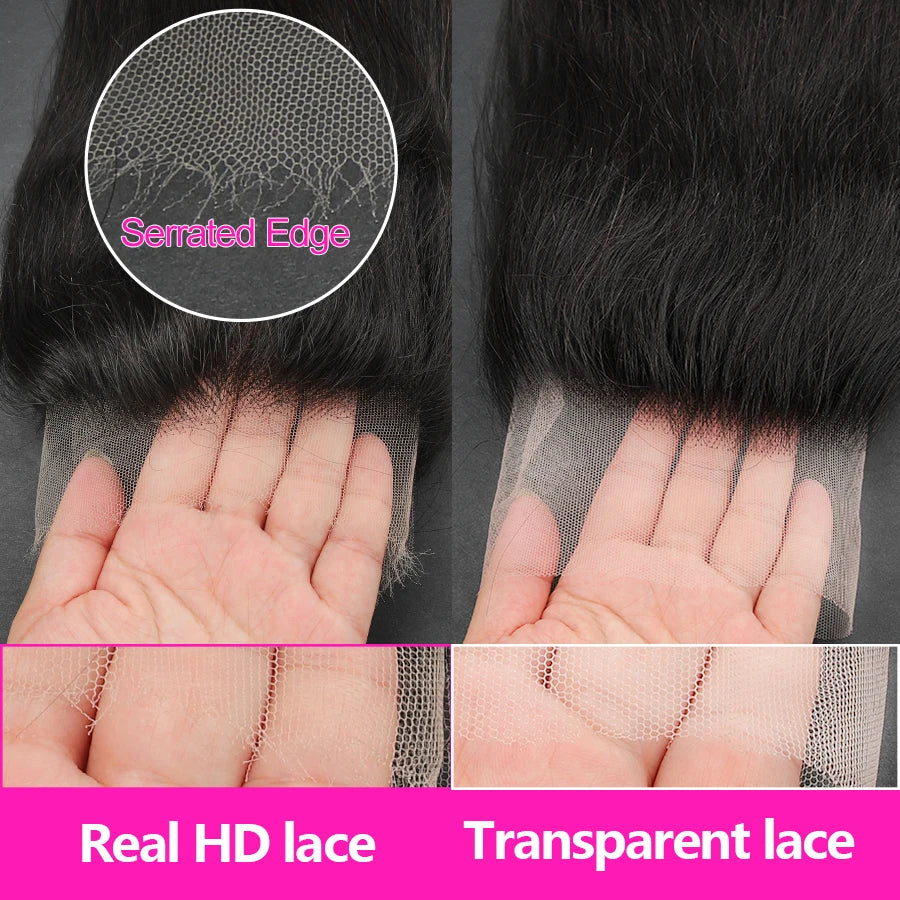 5x5/6x6/13x4/13x6 Body Wave Human Hair Bundles HD Lace Frontal Brazilian Remy Melt