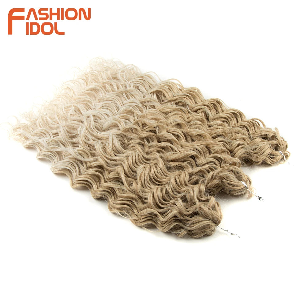 Deep Wavy Twist Synthetic Crochet Braiding Hair, High Temperature Fibre