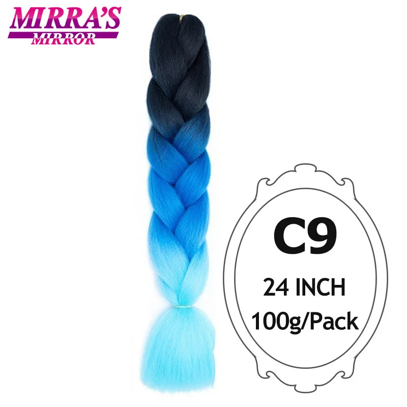 Ombre Jumbo Braiding Hair, Synthetic, 24 Inch, 6-Pack