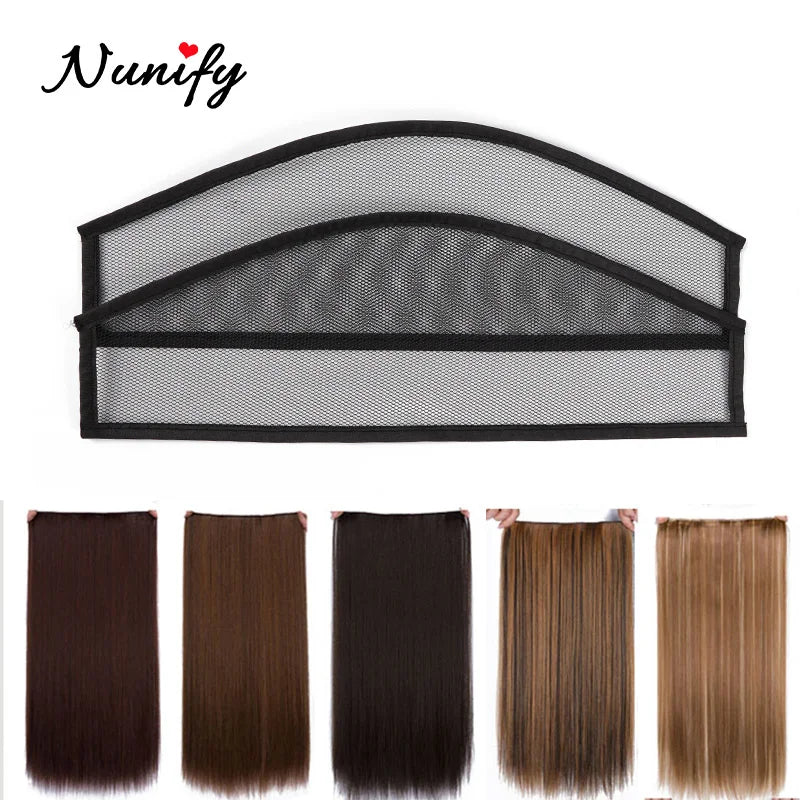 Afro Puff Net Wig Making Clip Black Hair Guleless Hairnet Bun Synetic