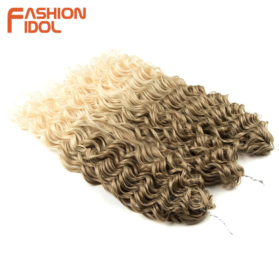 Deep Wavy Twist Synthetic Crochet Braiding Hair, High Temperature Fibre