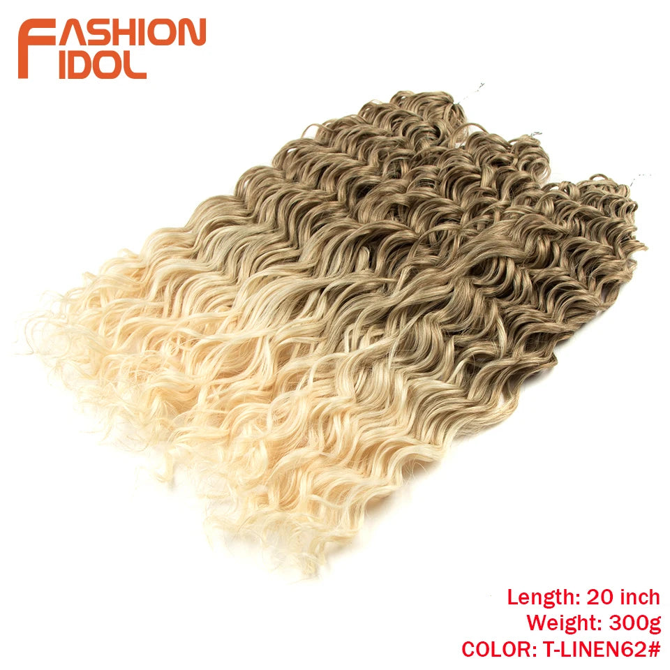 Deep Wavy Twist Synthetic Crochet Braiding Hair, High Temperature Fibre