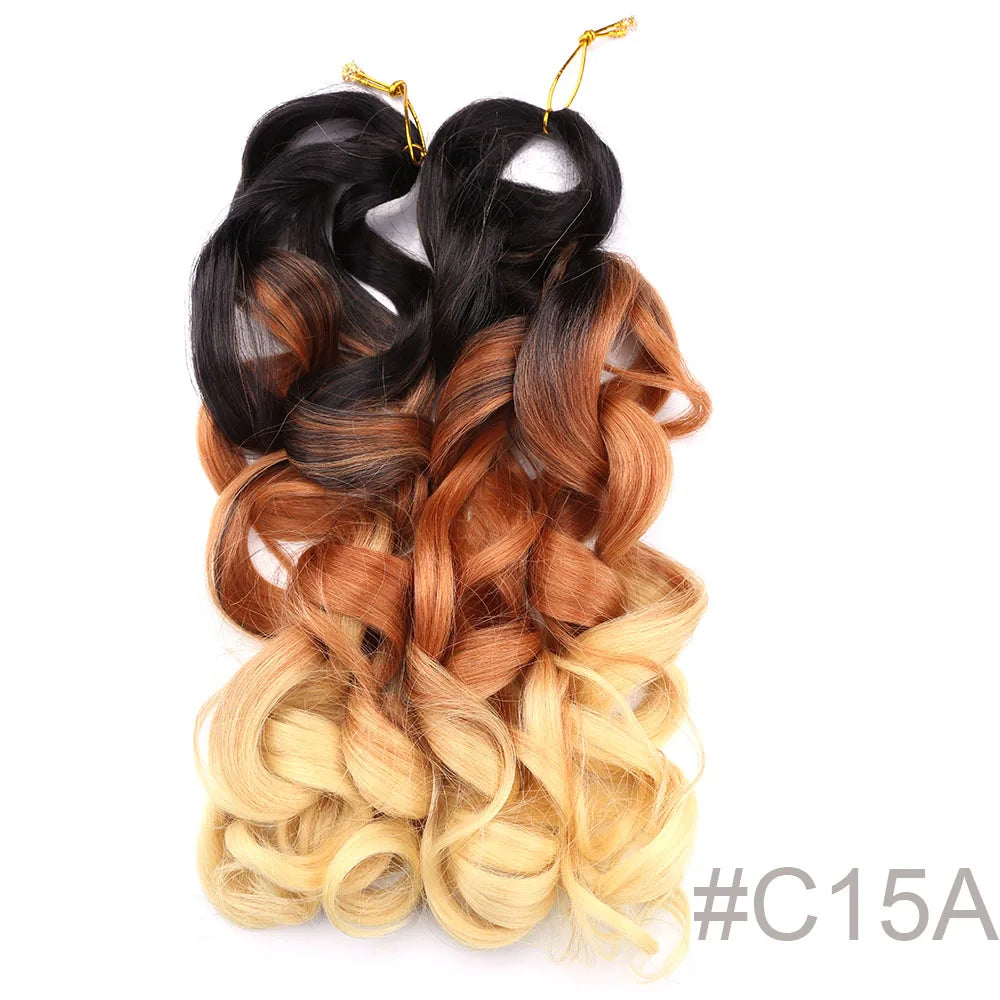 Synthetic Spiral Curls Loose Wave Crochet Hair Braids Pre Stretched Braiding Extensions