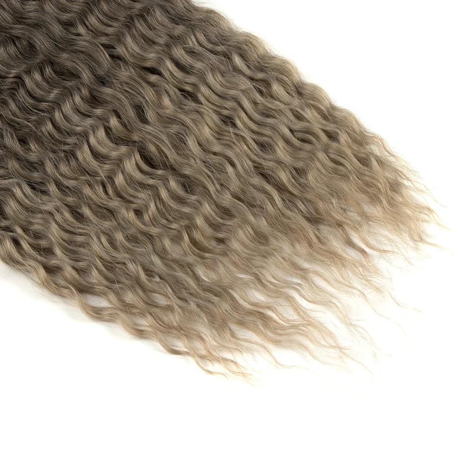 Synthetic Twist Crochet Curly Hair Water Wave Braid Ombre Blonde Brown Deep