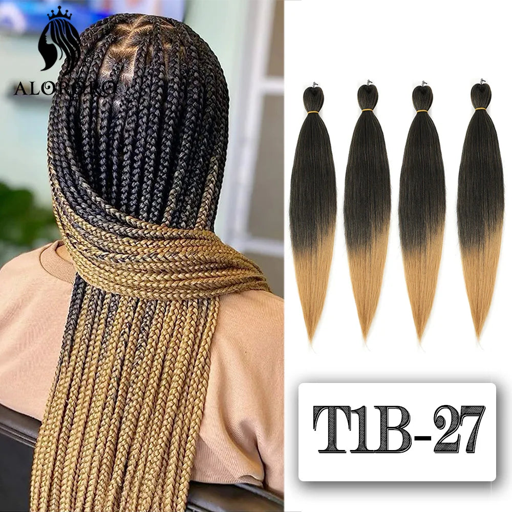 16/20/22/26/30/42 Braiding Hair Pre Stretched Long Boho Knotless Braids Synthetic Box Extension