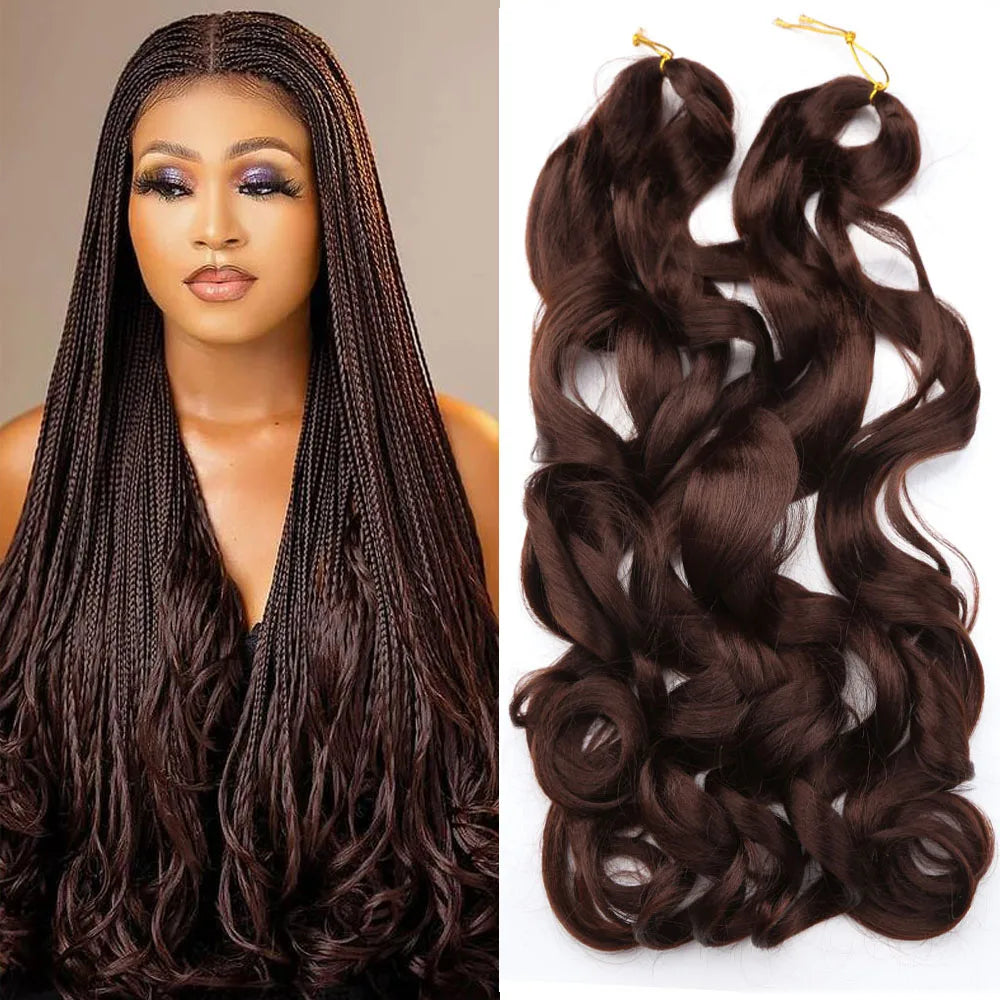 Synthetic Spiral Curls Loose Wave Crochet Hair Braids Pre Stretched Braiding Extensions