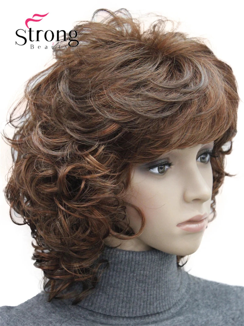 Women's Short Curly Heat Resistant Synthetic Auburn Hair Wigs COLOUR CHOICES