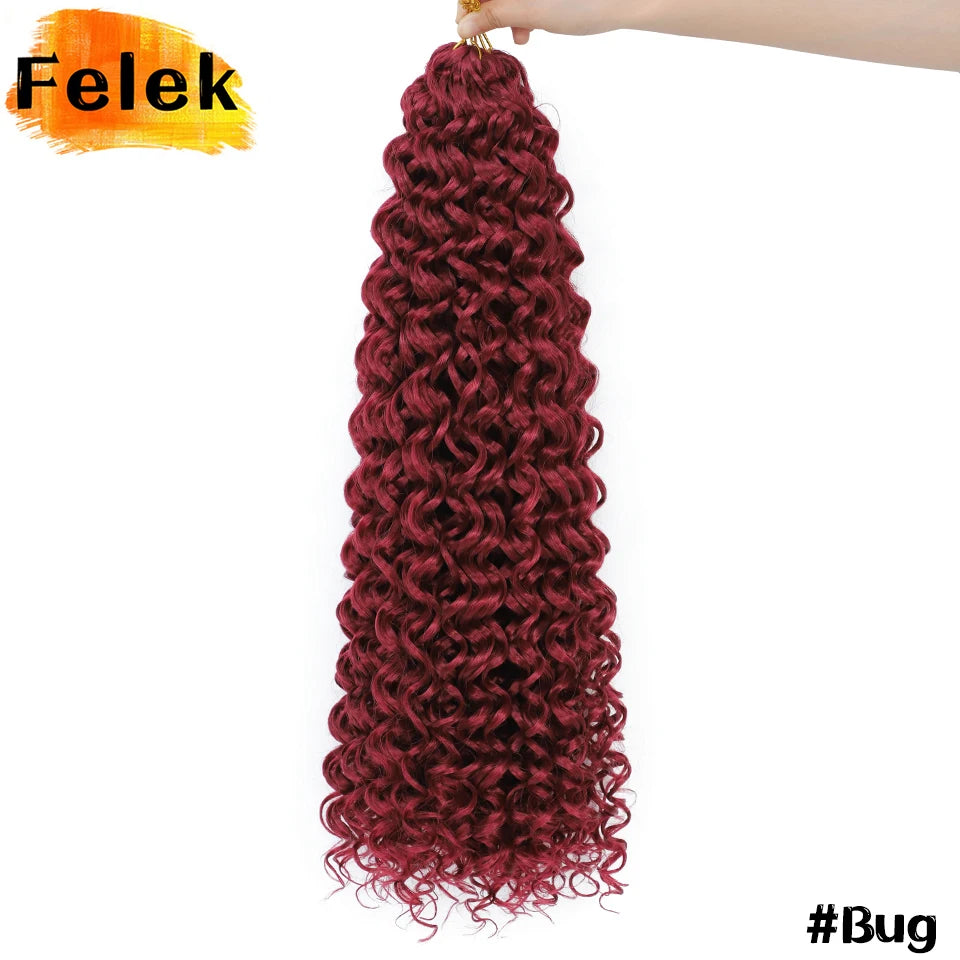 Ocean Wave Braiding Synthetic Hair Extensions Crochet Braids Afro Curls Ombre Mazo