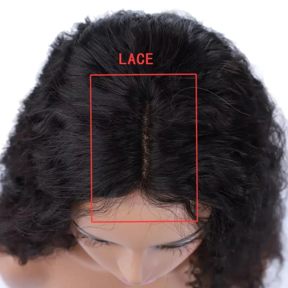 Lace Part Wig Machine Made Natural Wave Premium Mixed Chinese Human Hair Non-Remy Wigs 18Inch