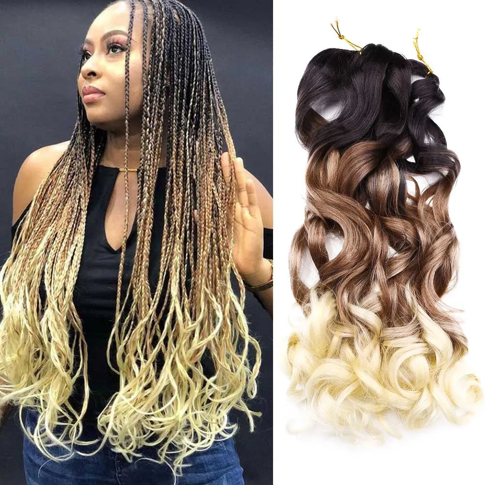 Synthetic Spiral Curls Loose Wave Crochet Hair Braids Pre Stretched Braiding Extensions