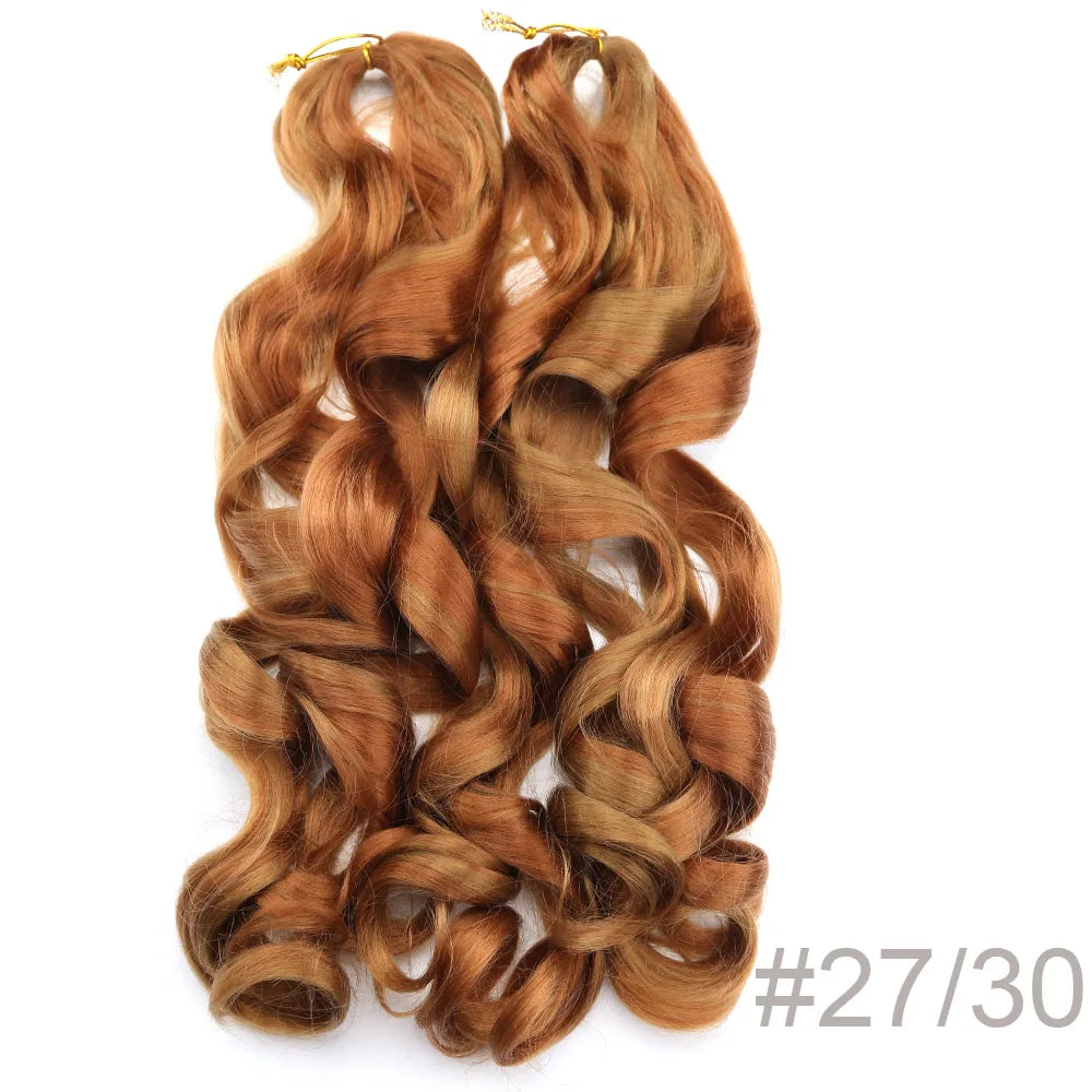 Synthetic Spiral Curls Loose Wave Crochet Hair Braids Pre Stretched Braiding Extensions